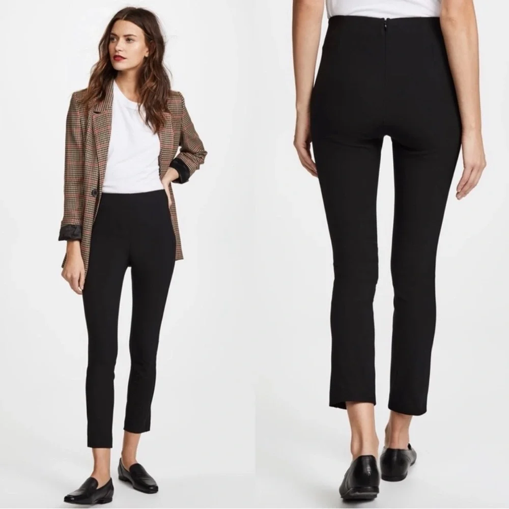 Rag & Bone Simone High Rise Cropped Stretch Pant Black 8 Slim Designer Office - Picture 1 of 16